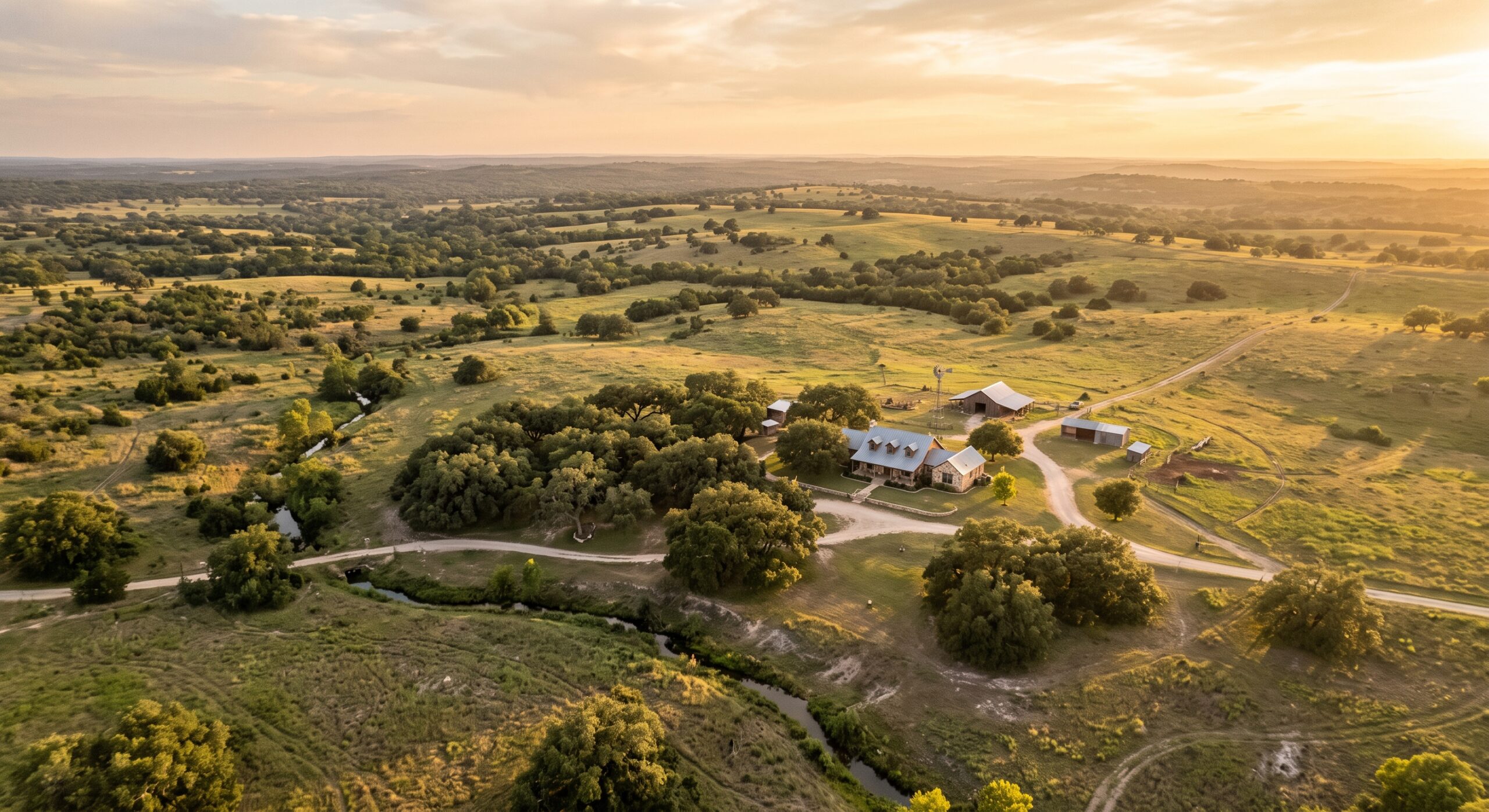 Open Texas ranch landscape with rolling terrain representing undivided interest property and shared real estate rights